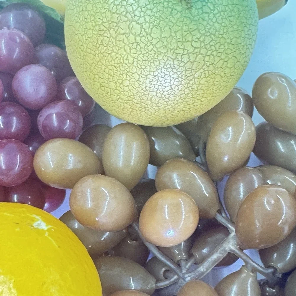 VINTAGE  Lot of 8 Plastic Fruit Apples Pears Bananas Lemon Lime Grapes